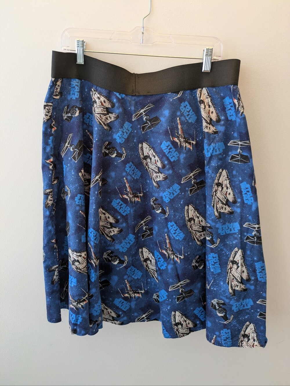 Star Wars Blue Half Circle Skirt with Black Waistband Handmade - Picture 3 of 3